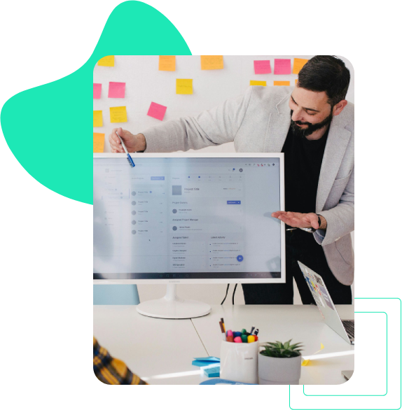 Fond turquoise avec lignes ondulées